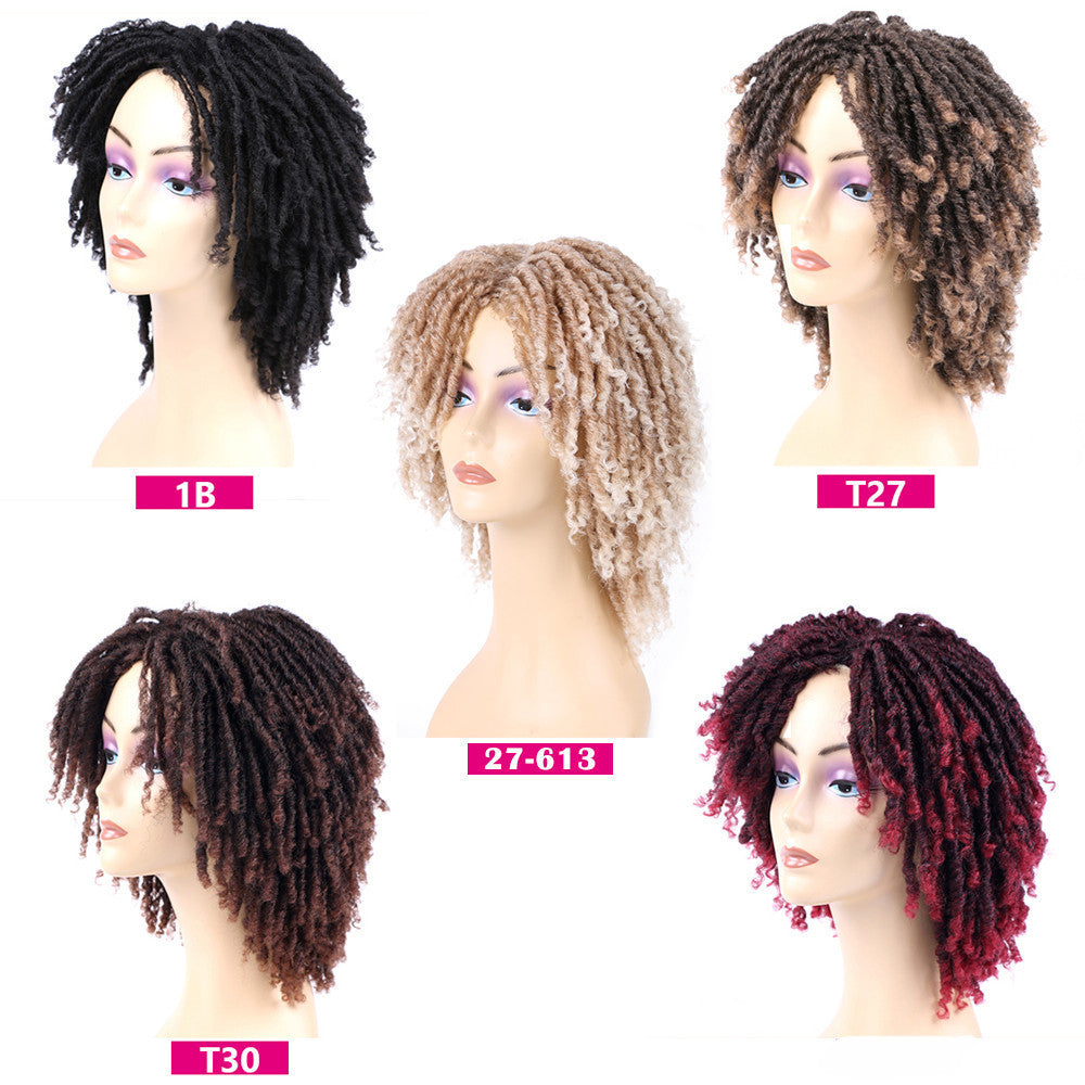 6Synthetic Hair Wig Cap African Dreadlock Tube Gradient Head Cover Dreadlock wig