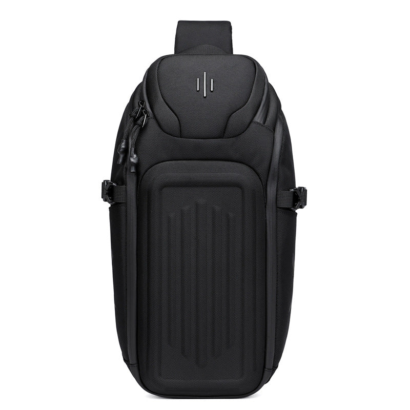OZUKO Men's Chest Bag Waterproof Crossbody Bag Business Simple Crossbody Bag Trendy Commuter Small Backpack High-End Feel