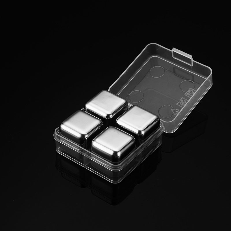 304Stainless Steel Ice Cubes Home Bar Quick-Freezing Ice Wine Stone Set Whiskey Beer Chilled Metal Ice Cubes