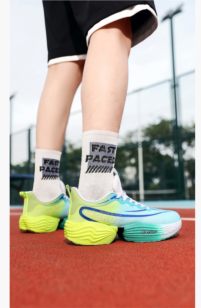 2025New Carbon Plate Anti-Slip Soft Sole Sports Shoes Dropshipping Couple Mesh Breathable Racing Running Shoes