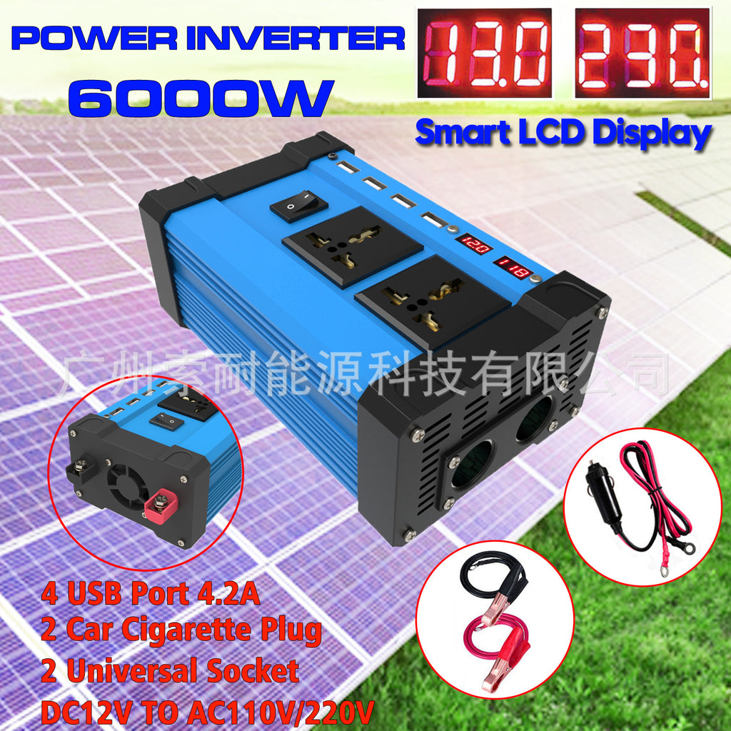 300W/500W 12V Turn110V 220V Vehicle Inverter4USB Dual Voltage Display car inverter