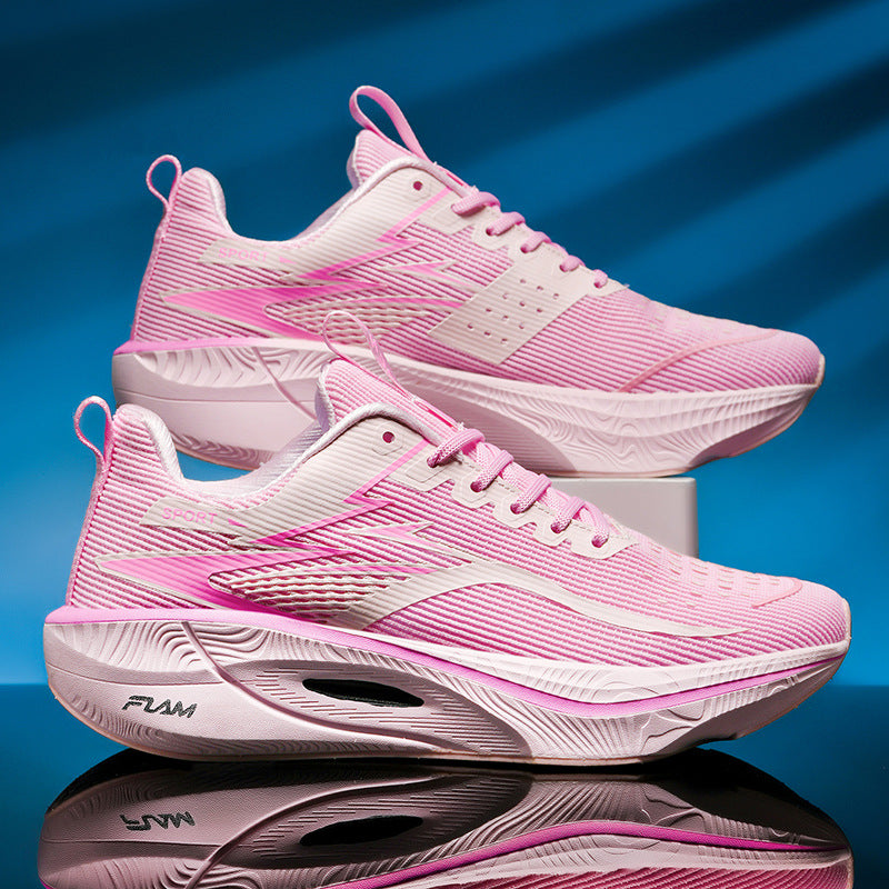 New Jogging Carbon Plate Running Shoes Men Women Couples Breathable Lightweight Marathon Training Outdoor Casual Sports Shoes