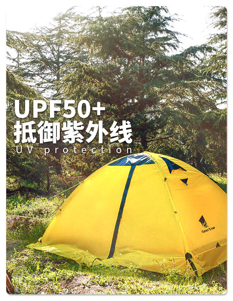 Canopy Tent Camping Supplies Double Layer Tent Hiking Portable Rainproof Tent Outdoor Heavy Rainproof Camping Gear