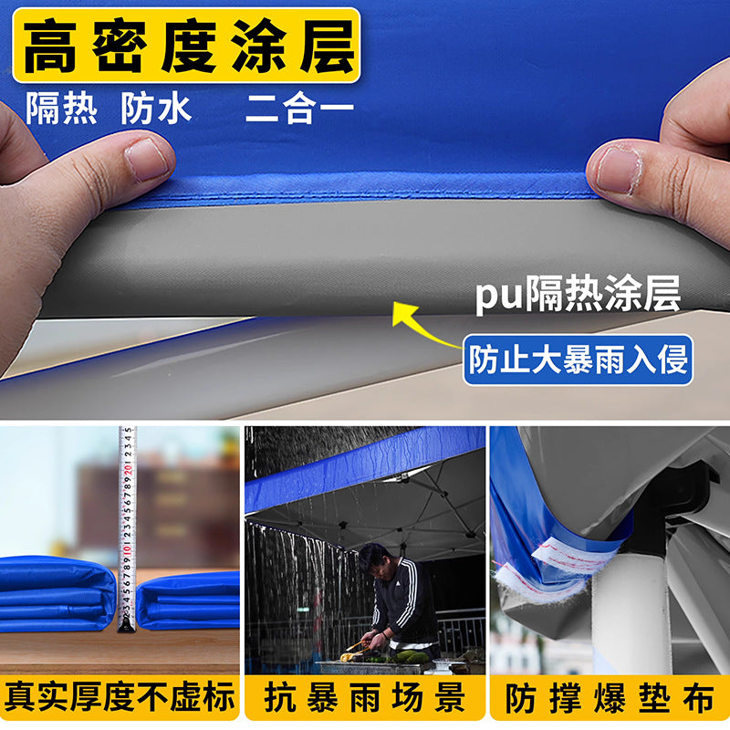 In Stock Outdoor Advertising Four-Corner Tent Rainproof Sunproof Thickened Event Exhibition Market Stall Sunshade