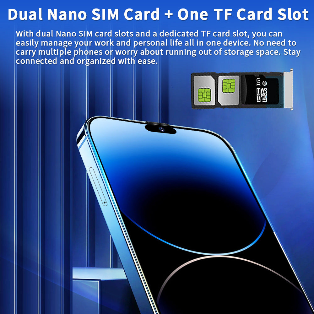 New i15Mobile Phone Overseas Mobile Phone Android System Straight Board i15ProMAX16+1T Full Screen