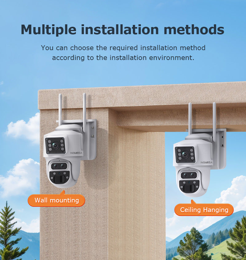 New Product4G Solar Camera Dual Lens Screen Gun Ball Trinocular152x Zoom Outdoor HD