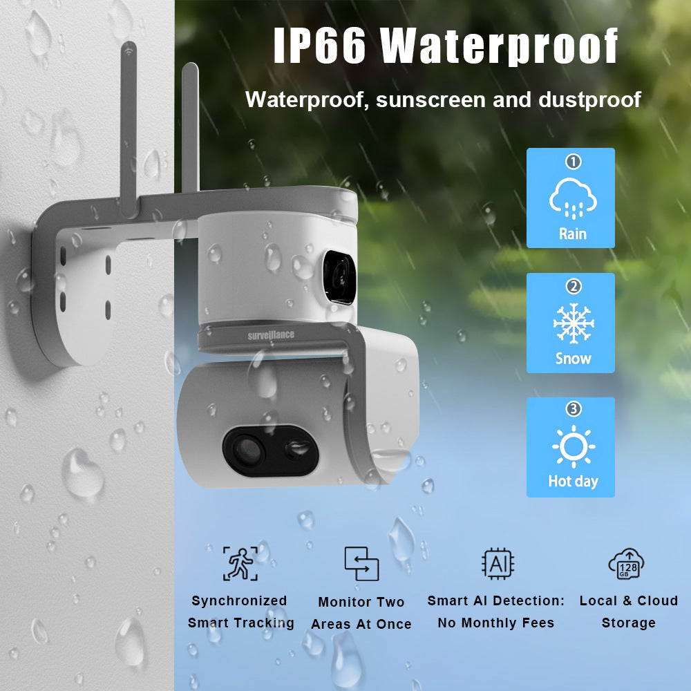 Dual-screen indoor surveillance camera high definition dual-light night vision wireless home remote monitoring Camera
