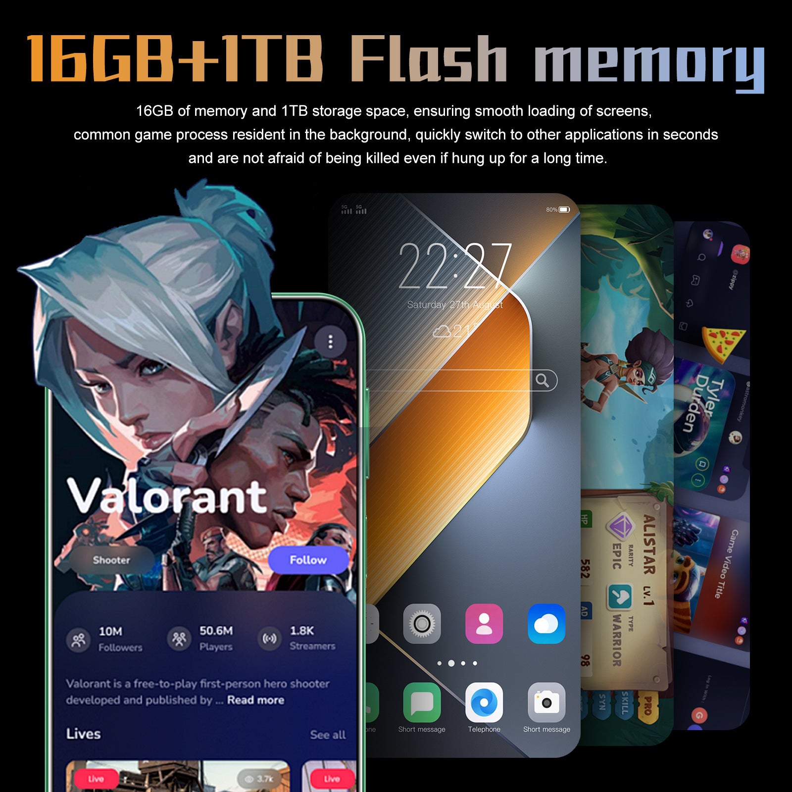 New In-Stock Mobile Phones Pova6 Pro Android Large Screen16+1T smartphone factory price(Popular)