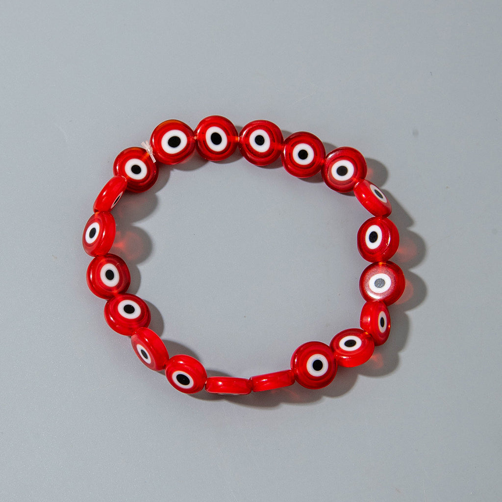 European and American Ornament Bohemian Devil's Eye Beaded Bracelet  Fashionable and Unique Eye Elastic Bracelet Wholesale