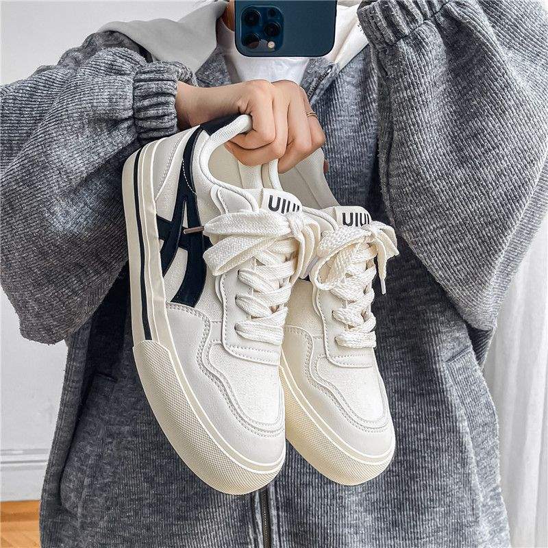 Men's Trendy Shoes2025New American Retro Niche Casual Sneakers ins Internet Celebrity Versatile White Sneakers