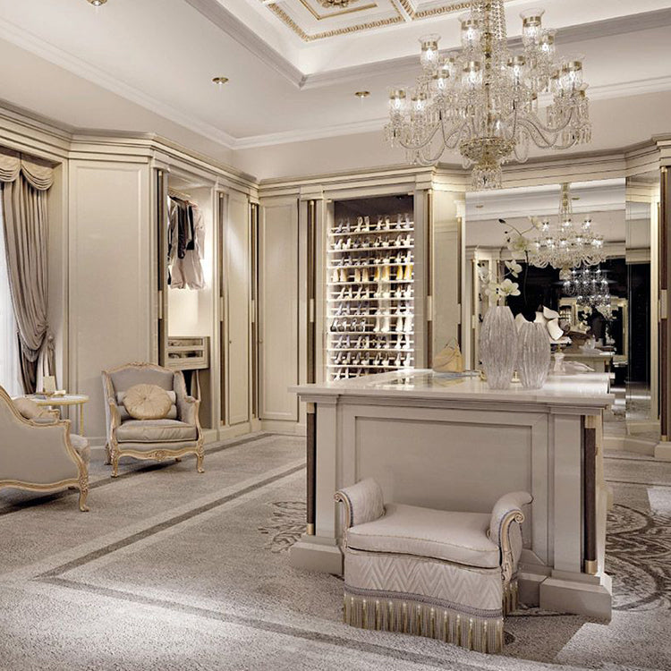 Best Selling in 2024 Luxury Bedroom Wall Wardrobe Design Custom Glass Door Wardrobe Bedrooms Walk in Closet