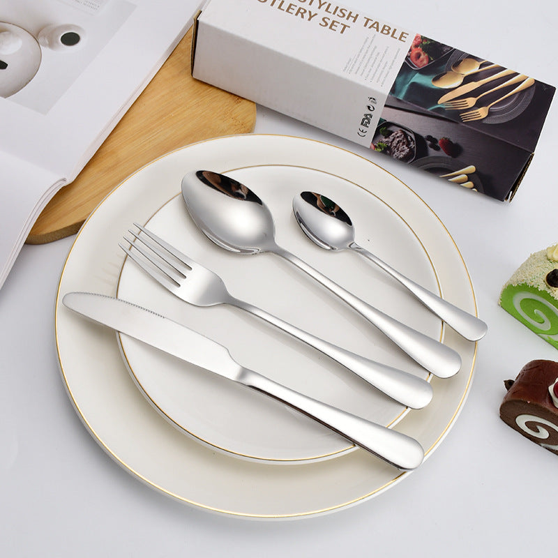 1010241 Piece Western Dessert High Aesthetic gold Steak Knife Fork Spoon Stainless Steel Cutlery Set