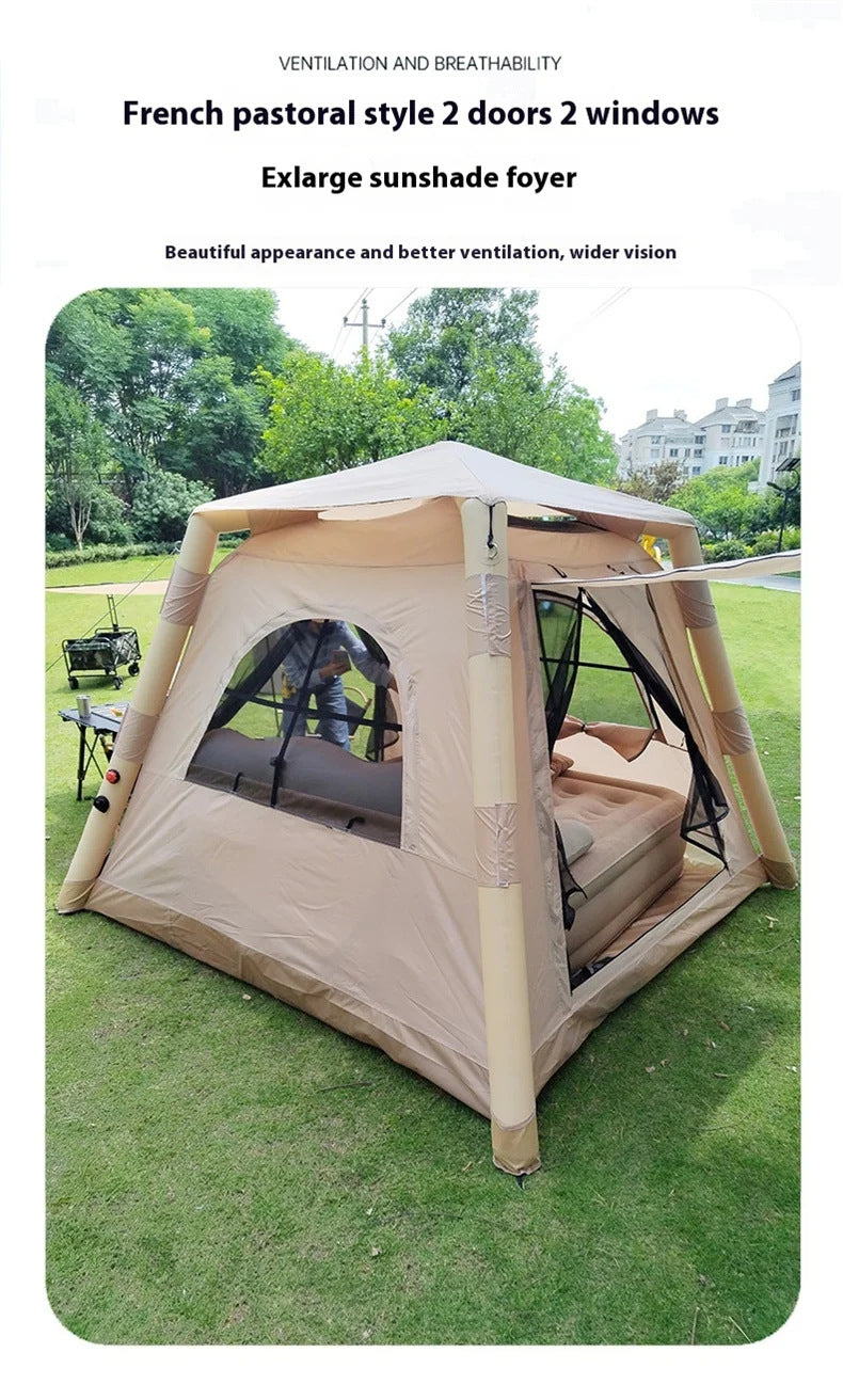 Outdoor Fully Automatic Inflatable Tent Camping Thickened Rainproof Portable Camping Equipment Oxford Cloth Tent