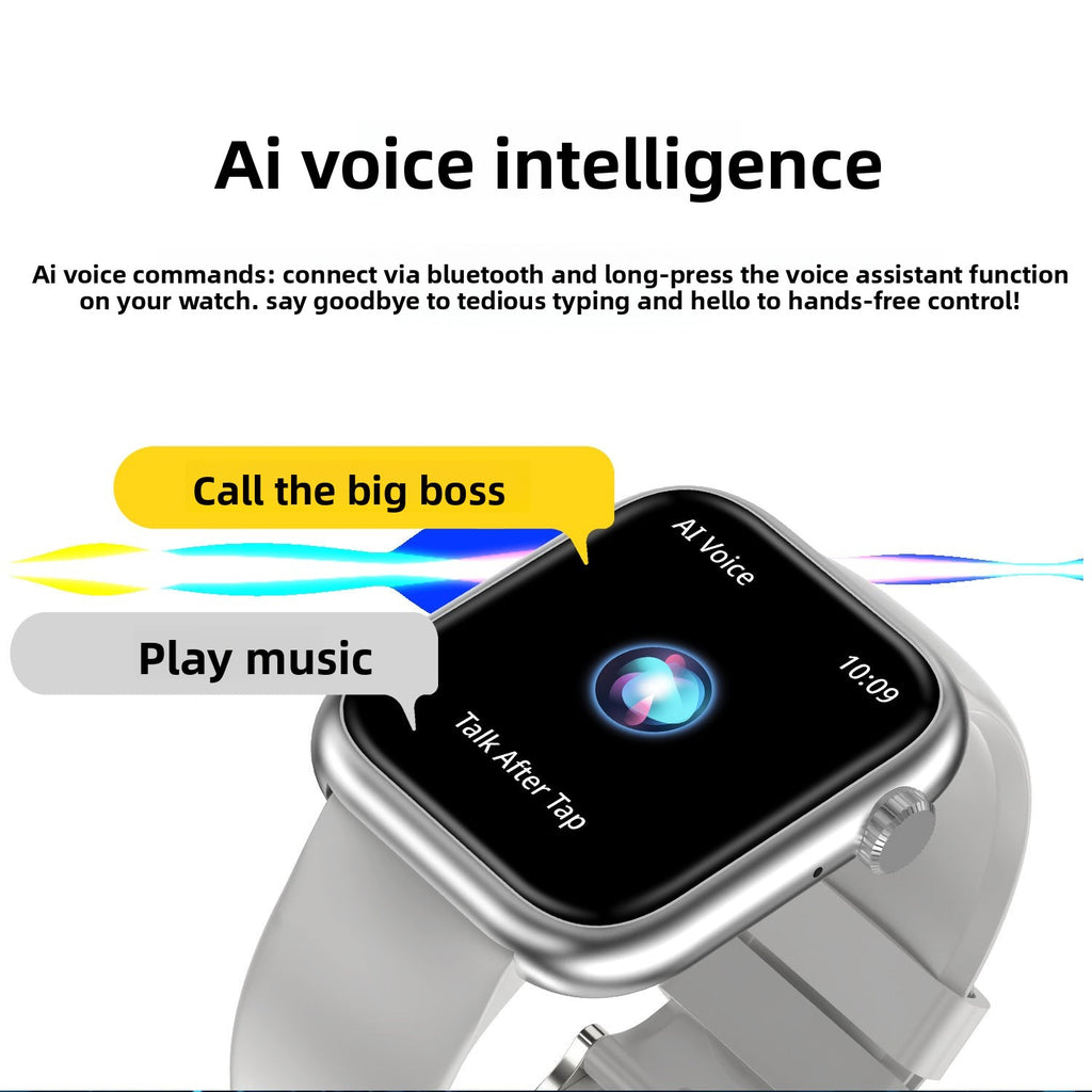 G104Smart Watch1.83inch Bluetooth Call True Heart Rate Pedometer Sleep Stress Monitoring Sports Watch