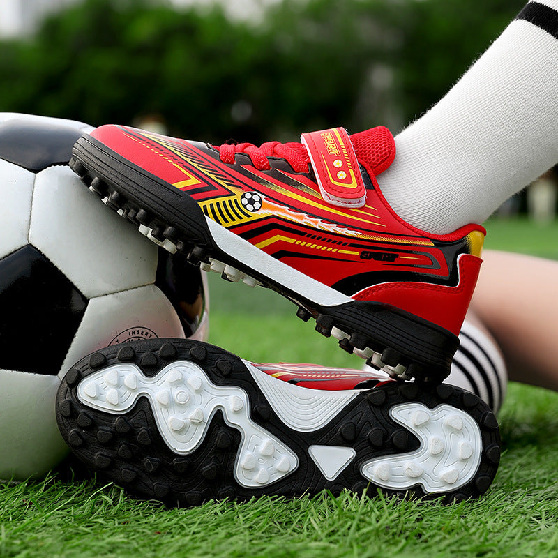 Professional Boys' Lightweight Breathable Training Shoes with Velcro for Primary and Secondary School Students2025Fashion Trendy Short Spike Sneakers