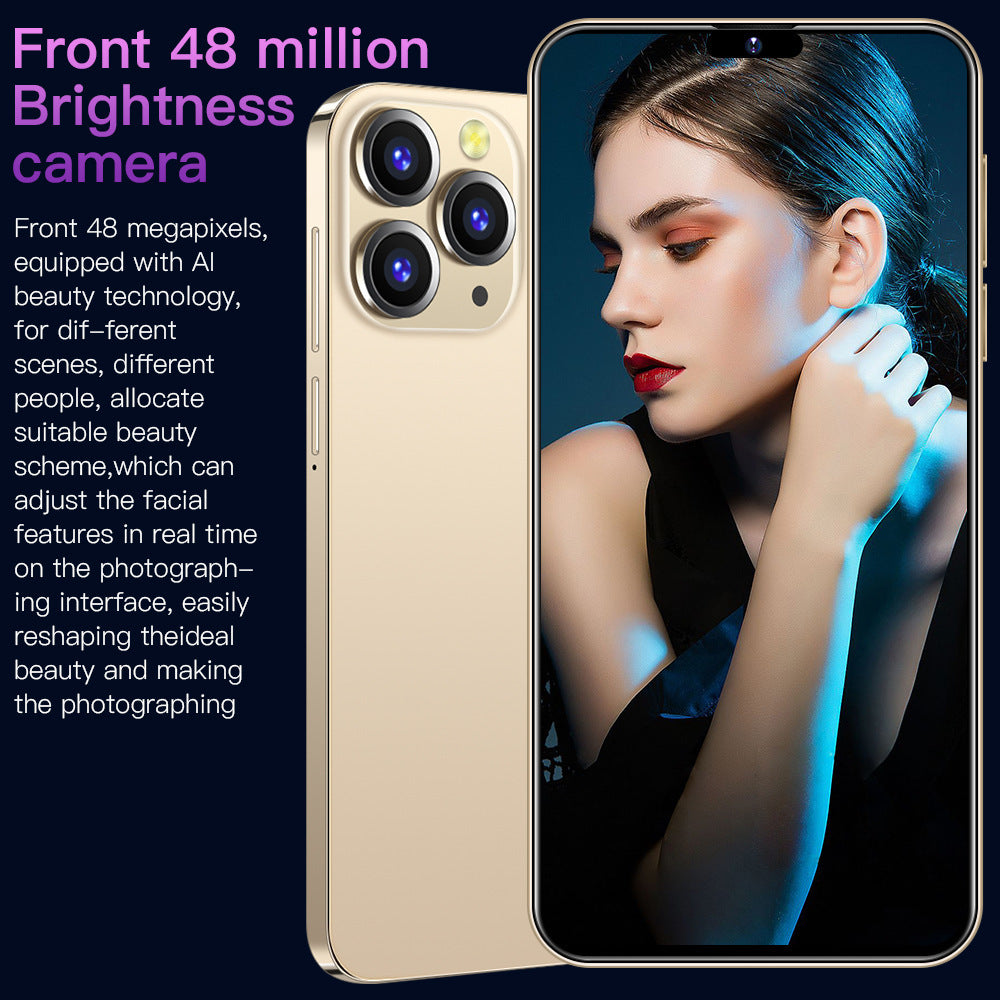 Spot Goods i14 ProMax Smartphone7.3Inch Hd Large Screen1+16G Factory Direct Wholesale of Mobile Phones