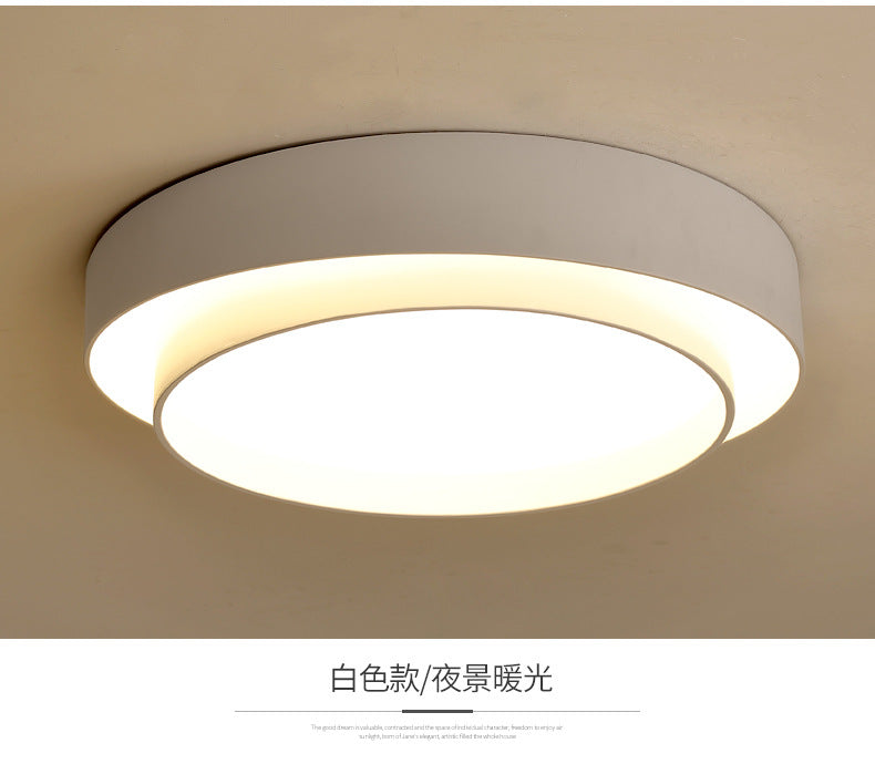 Nordic Bedroom Lamp Round Modern Simple Room Lamp Creative Living Room Lamp Home Elegant Iron Art led Ceiling Lamp