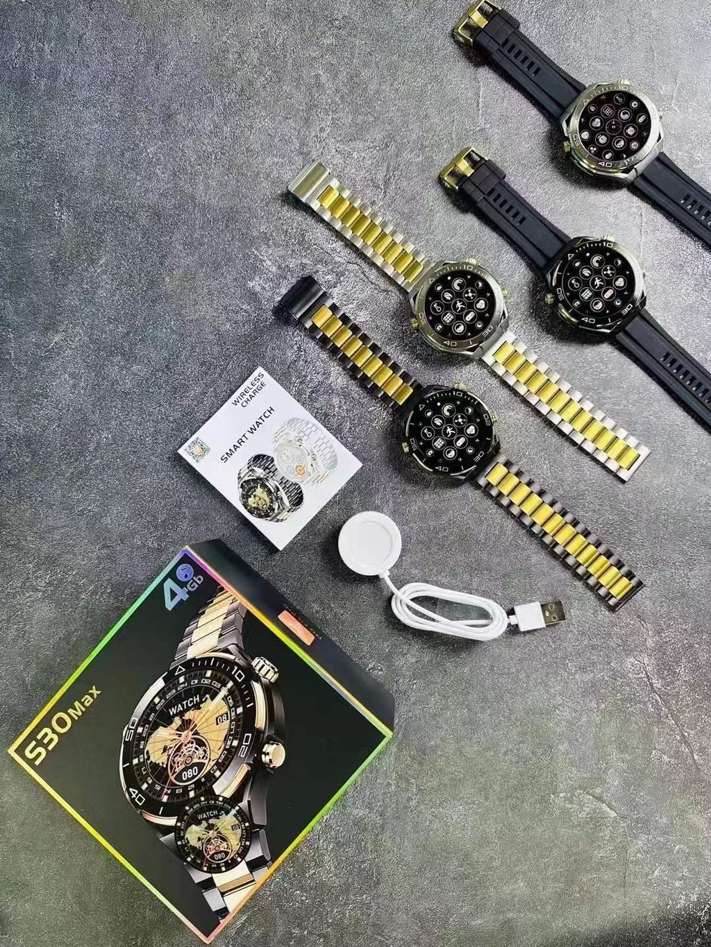 S30 Max Smart Watch1.52inch Bluetooth Call Heart Rate Step Count Sleep Monitoring Local Photo Album+Music