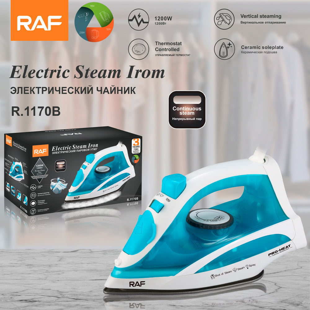RAF European Standard Electric Iron Steam Household Electric Iron Handheld Portable Ironing Machine Multi-Function Three-Speed