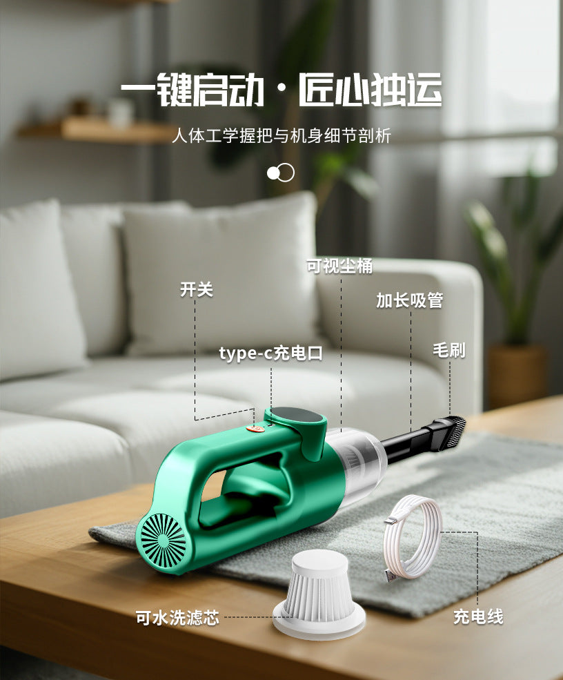 New Car Vacuum Cleaner Super Powerful Suction Car Household Handheld Small Car Wireless Vacuum Cleaner