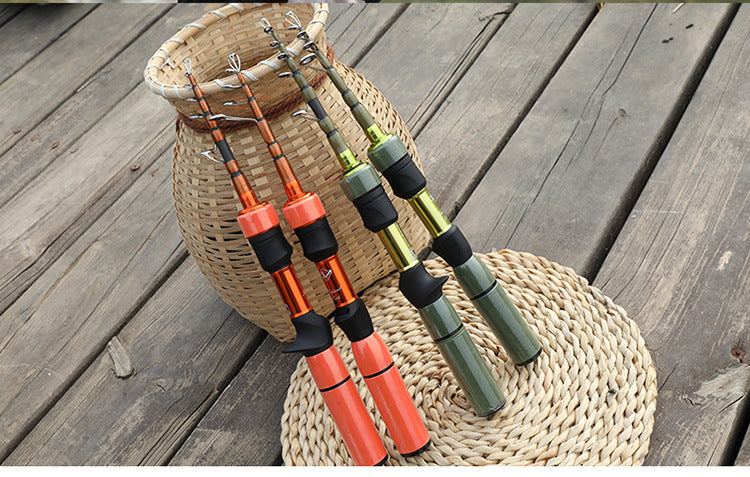 Ultra Short Mini Micro Rod Telescopic Lure Rod Portable Multi-Section UL Stream Mouth Rod Micro Lure Rod