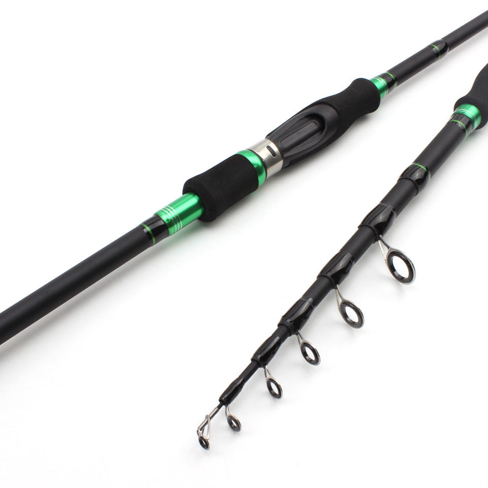 One-piece Straight Handle Telescopic Lure Rod Ultra-short Ultra-light Bass Rod Carbon Fiber Vibration Lure Rod lure