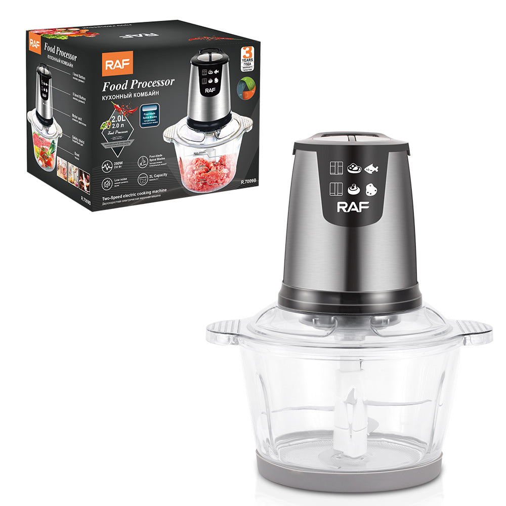 RAF European Standard Meat Grinder Glass Food Processor3L Kitchen Home High-Power Garlic Chopper and Vegetable Grinder R7009B