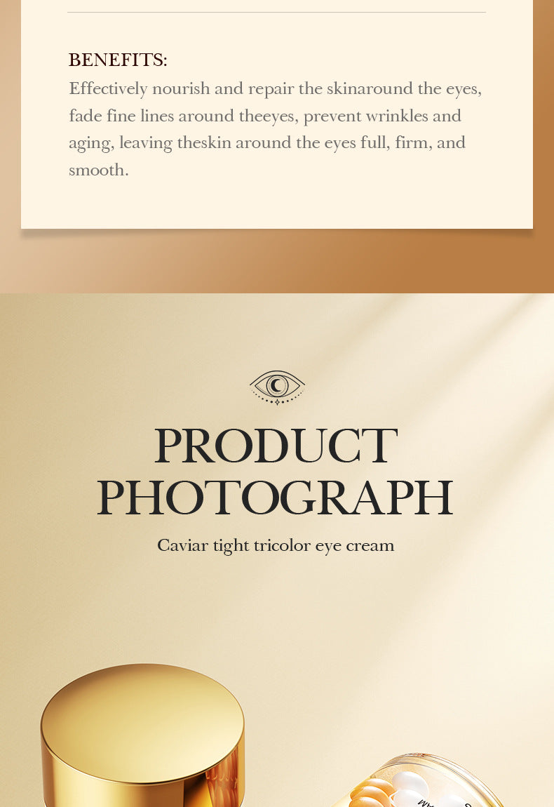 Caviar Eye Cream60g Three Colors Moisturizing Improve Dark Circles Eye Lines Eye Bags Export Manufacturer Wholesale