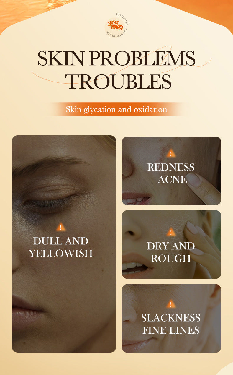 Turmeric Mask BIOAOUA Anti-oxidation Moisturizing Hydrating Nourishing Face Mask Sheets Wholesale for Cross-border Trade