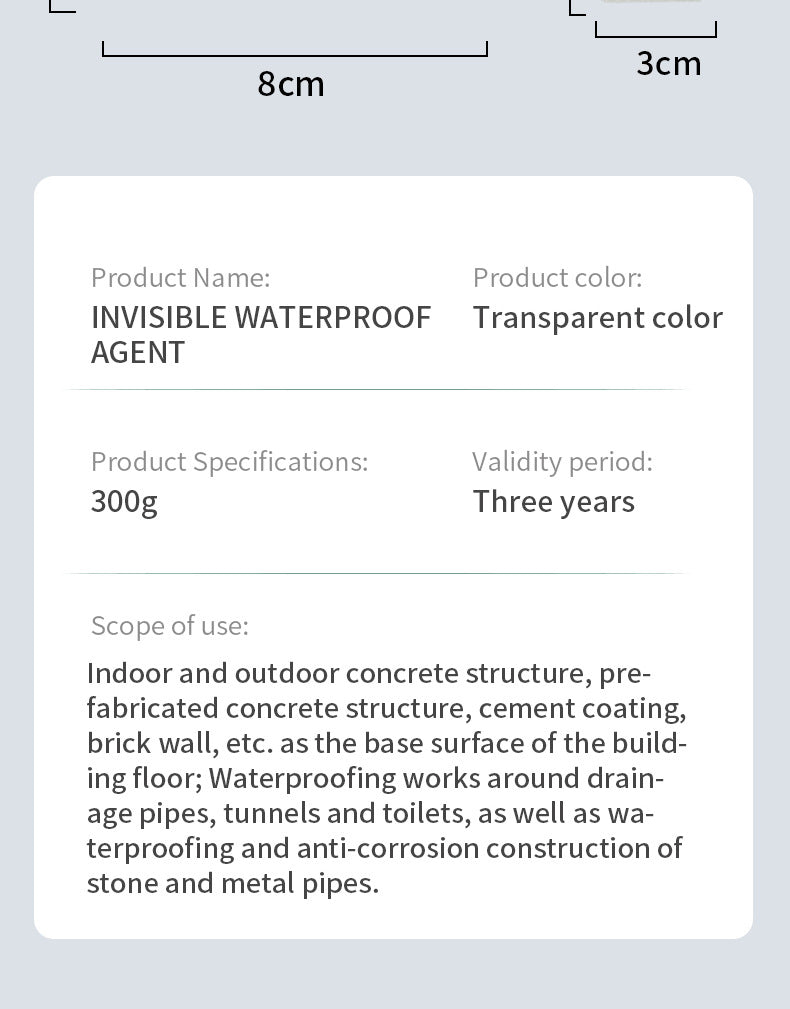 Transparent Waterproof Adhesive for Exterior Walls and Bathrooms, Leak Repair Adhesive, No Brick Smashing, Floor Waterproof Adhesive, Nano Coating