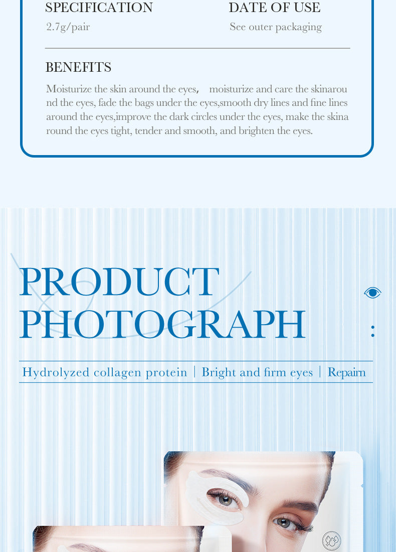 Collagen Butterfly Gel Eye Mask SADOER Improve Dark Circles and Eye Wrinkles Cross-Border Wholesale