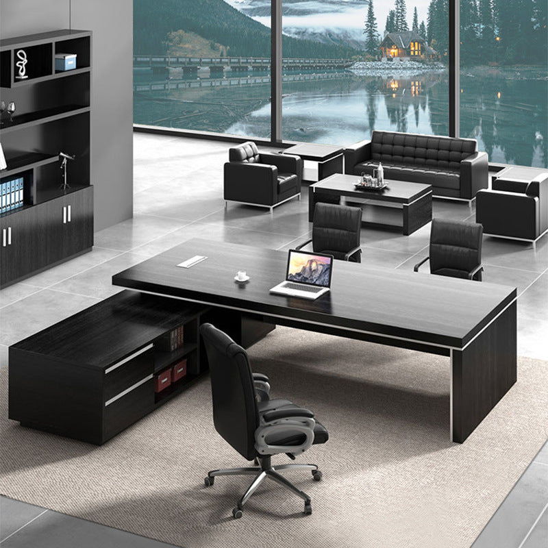 Simple Modern Boss Office Desk and Chair Set New Chinese Style Executive Desk President Desk Manager Desk Office Furniture