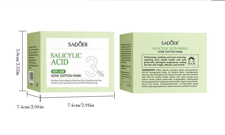 Full English Salicylic Acid Skincare Series SADOER Anti-acne Amino Acid Moisturizing and Hydrating Skin Care Products  Foreign Trade Approval