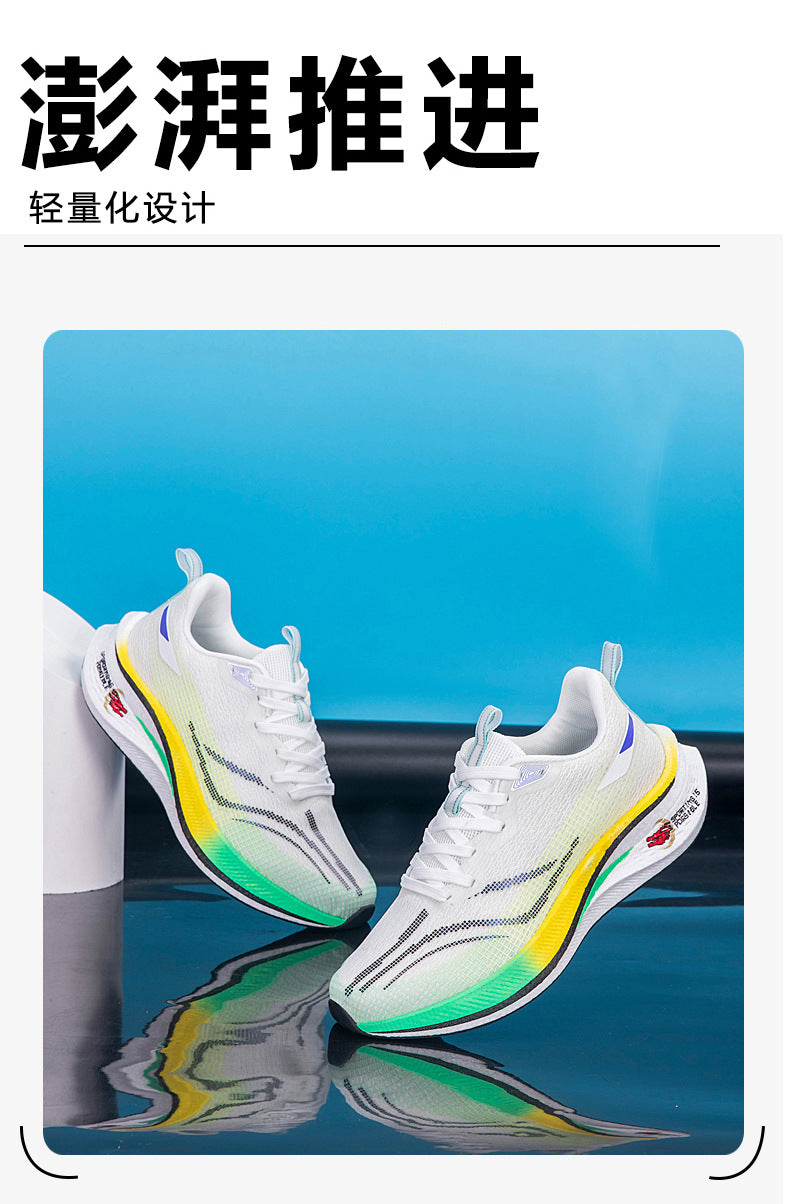 Red Rabbit7pro Breathable Mesh Popcorn Carbon Plate Running Shoes Men and Women Students Sports Sneakers Casual Jogging Shoes