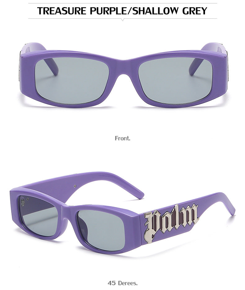 European and American Style Small Frame Sunglasses for Women Wholesale Fashion Wide Leg Sun Protection Sunglasses for Men UV Protection