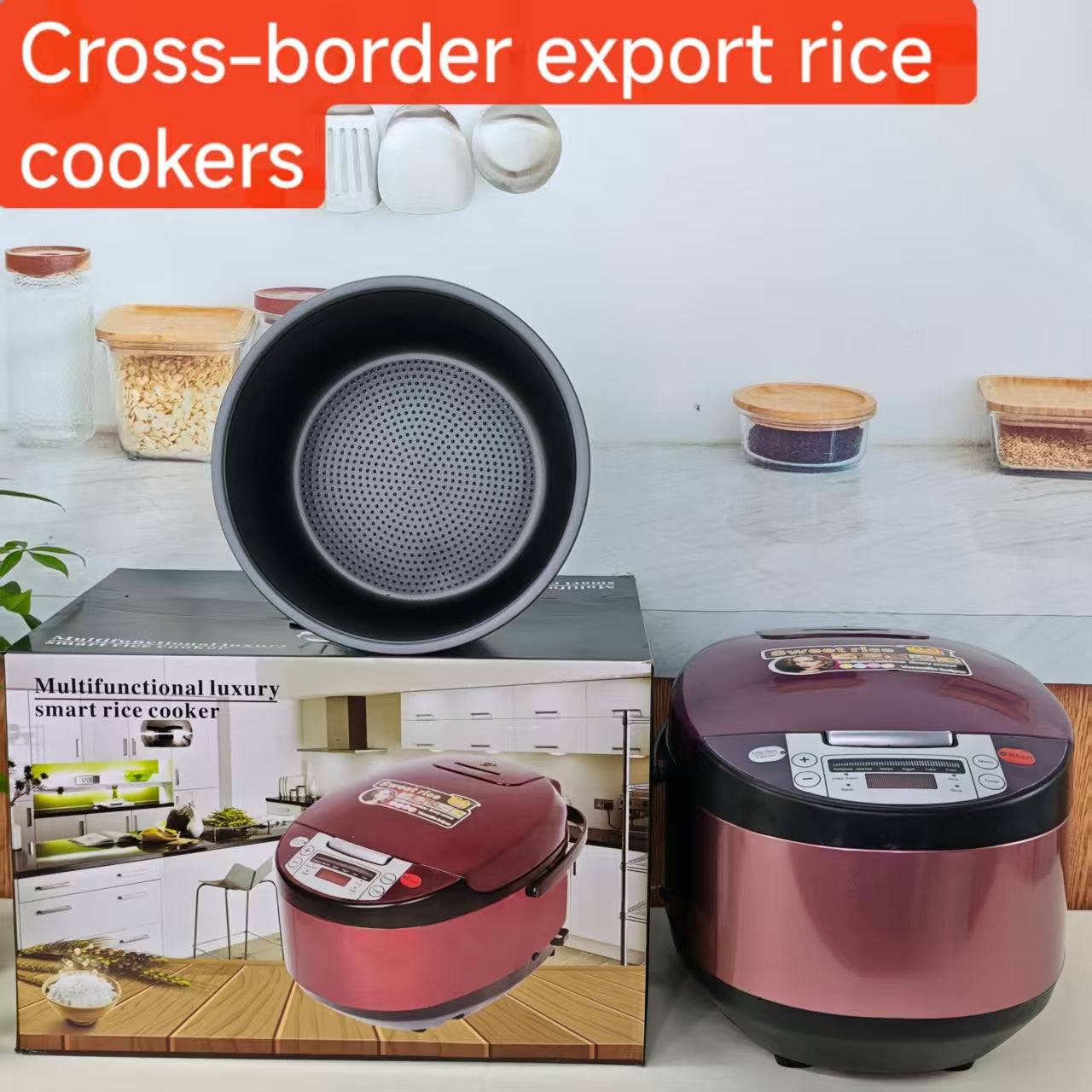 5L Rice cooker Electric Rice Cooker Household Smart Rice Cooker Large Capacity Appointment Timing  UK Plug EU Plug