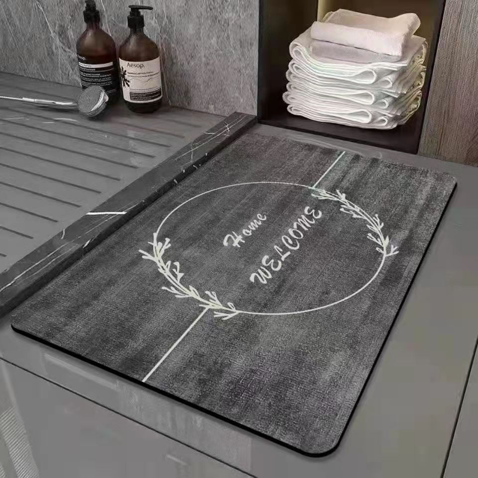 Geometric Abstract Entryway Non-Slip Mat Home Bathroom Doorway Water Absorption Soft Mat Easy to Clean Tech Cloth Entrance Mat