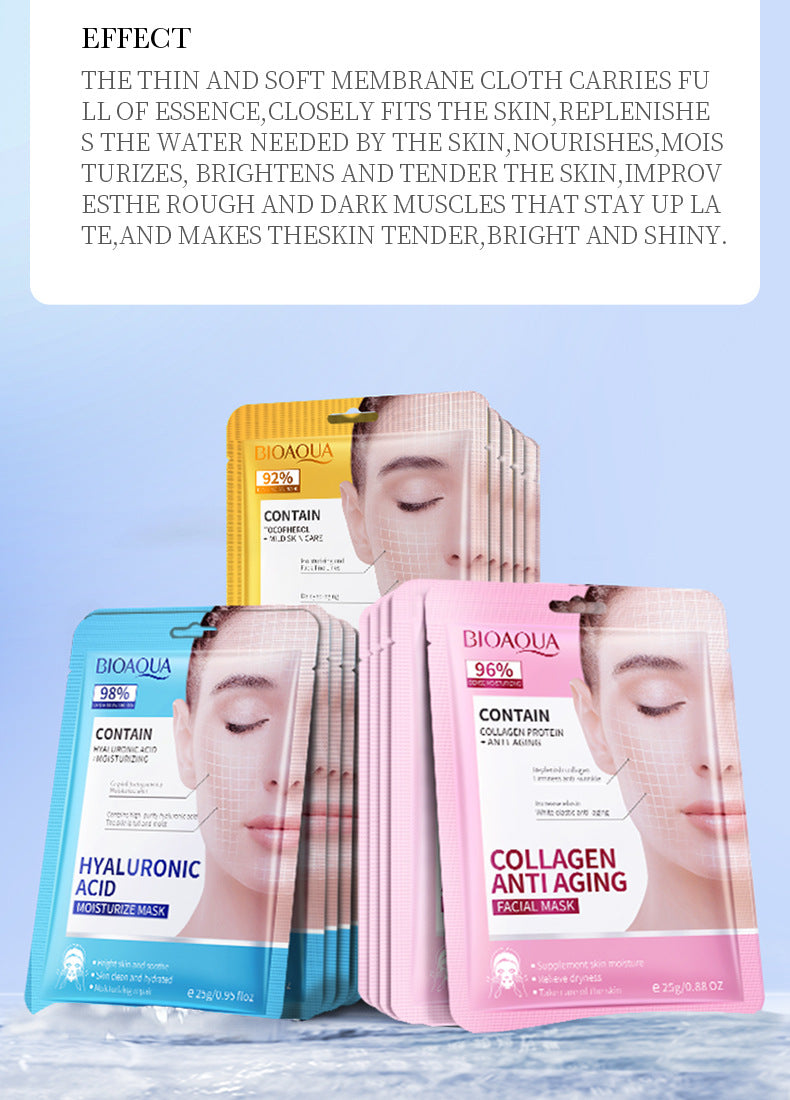 Foreign Trade  BIOAOUA Hyaluronic Acid Moisturizing Mask Moisturizing Brightening Hydrating Mask Skin Care Products Genuine Wholesale