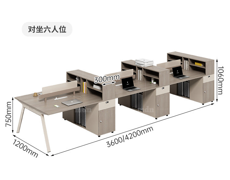 Staff Desk Office Desk and Chair Set Simple Modern Office Partition Computer Desk Employee Desk Six-Person Booth