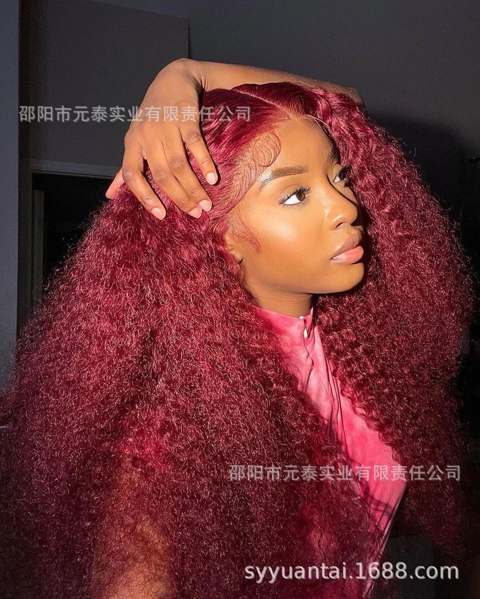 Curly Lace Front Synthetic  Wig Lace Frontal for Black Women