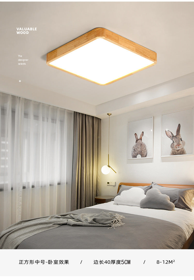 Solid Wood Bedroom Ceiling Light led Modern Simple Walnut Wood Room Lamp Creative Living Room Lamp Home Atmosphere Wholesale