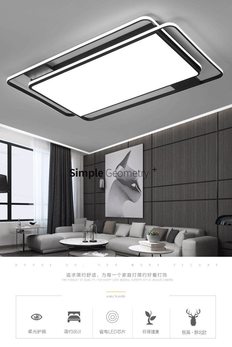Wholesale led Ceiling Lamp Simple Modern Elegant Home Bedroom Living Room Light2025New Year's Rectangular Light Fixture
