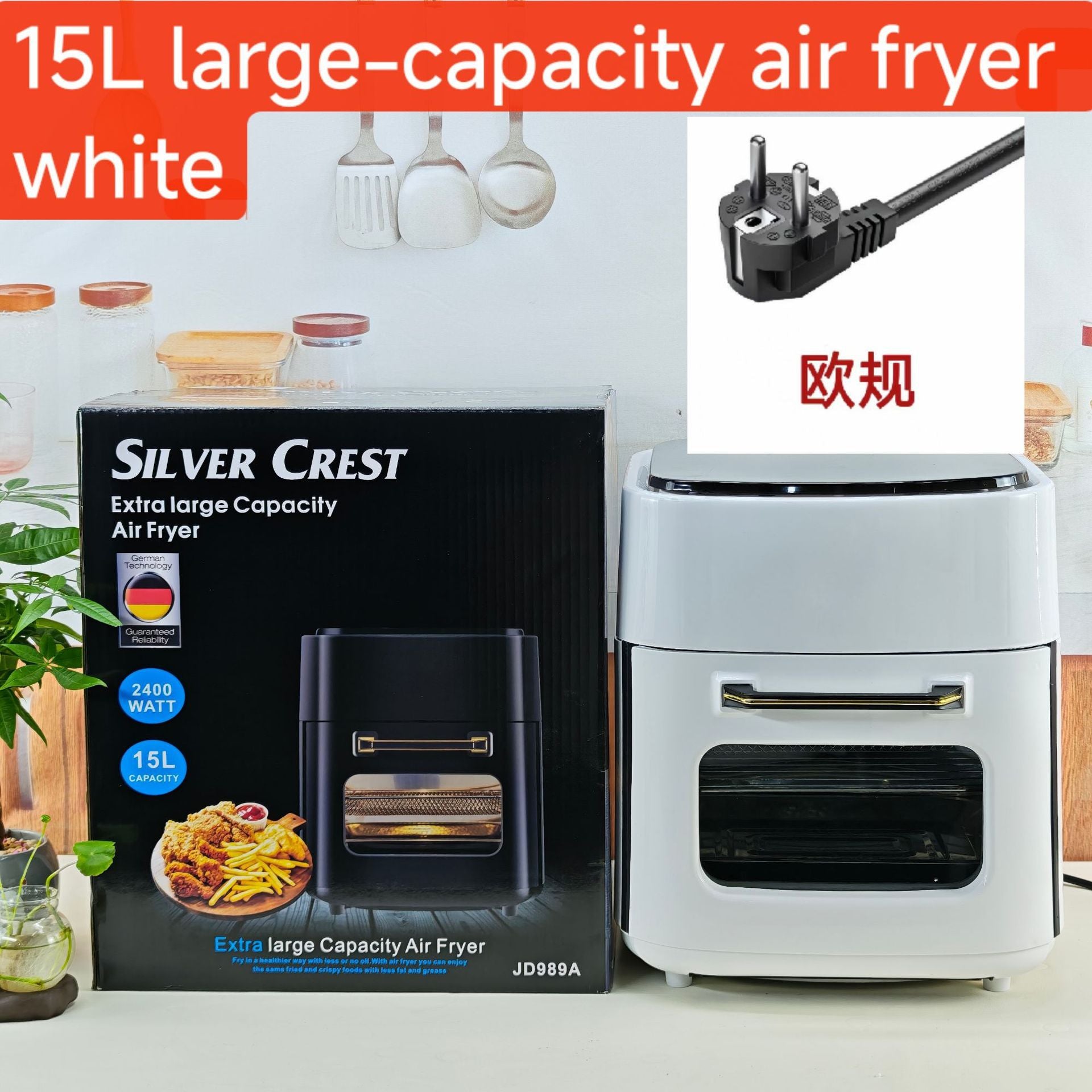 8LAir fryer Visual Touch Fryer Large Capacity Intelligent Fully Automatic Electric Fryer French Fries Oven Machine