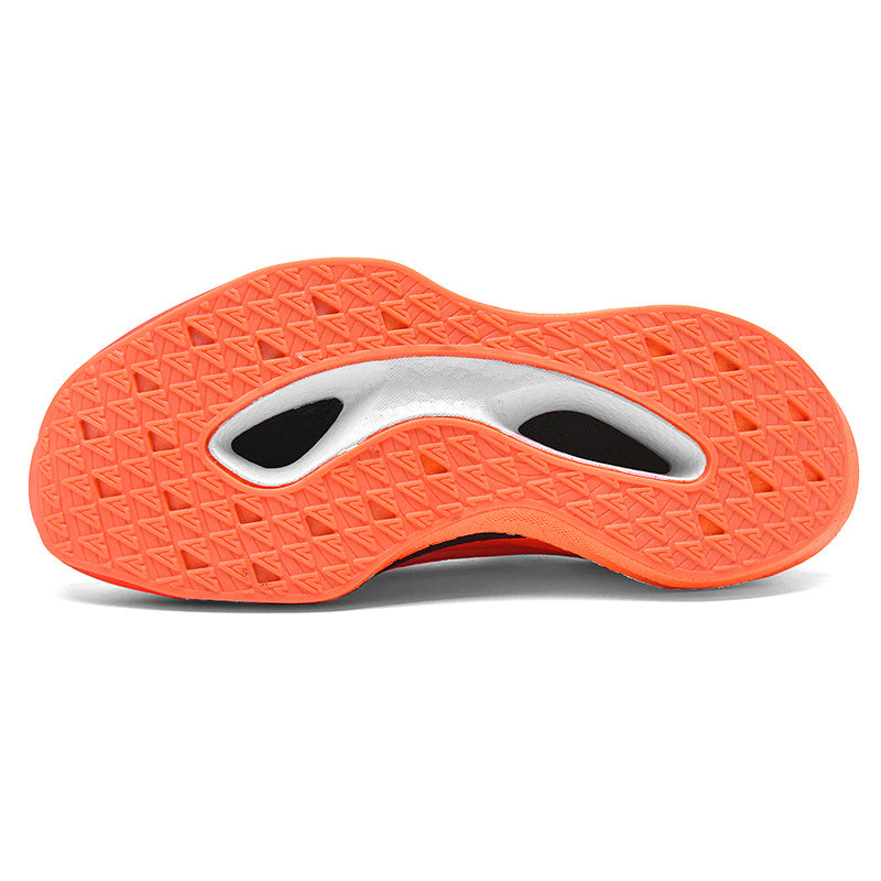 Fashion Four Seasons New Popcorn Carbon Plate Breathable Couple Running Shoes Comfortable Unisex Sports Shoes