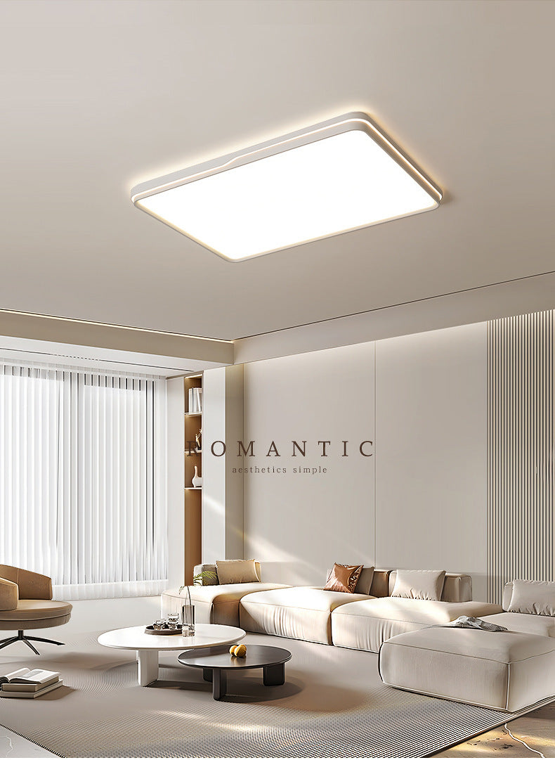 Full Spectrum Eye Protection Living Room Main Light2025New Trendy Cream Style Rectangular Ceiling Light Full House Zhongshan Lighting