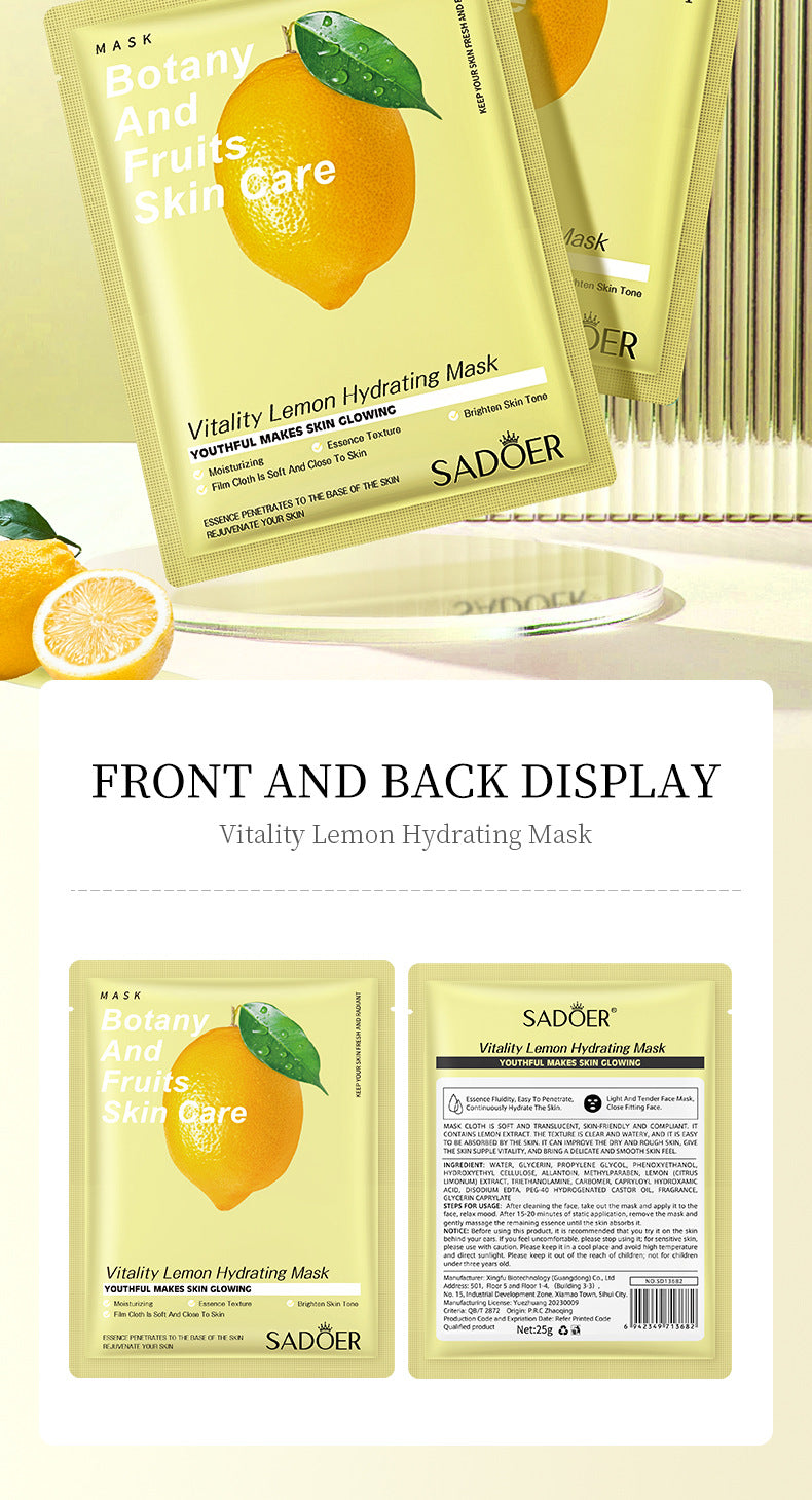 Fruit Mask SADOER Avocado Rose Hydrating Moisturizing Tablets Cross-border Foreign Trade Skincare Wholesale