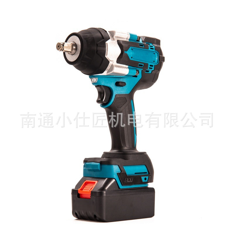 Cross-Border Foreign Trade Cordless Lithium Battery Wrench Brushless Strong Torque Screwdriver Auto Repair Air Gun Mechanic Repair Electric Wrench