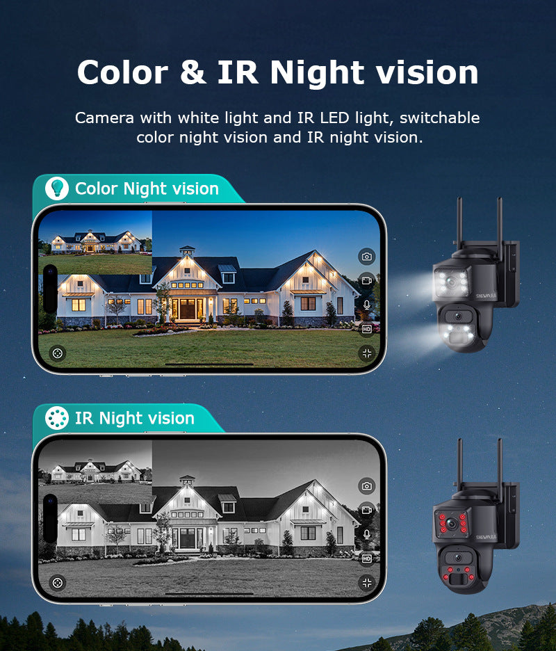 AOV 600Wan Solar Low Power Consumption Camera7*24Hourly Full Color Night Vision Low Frame Rate Long Video Surveillance