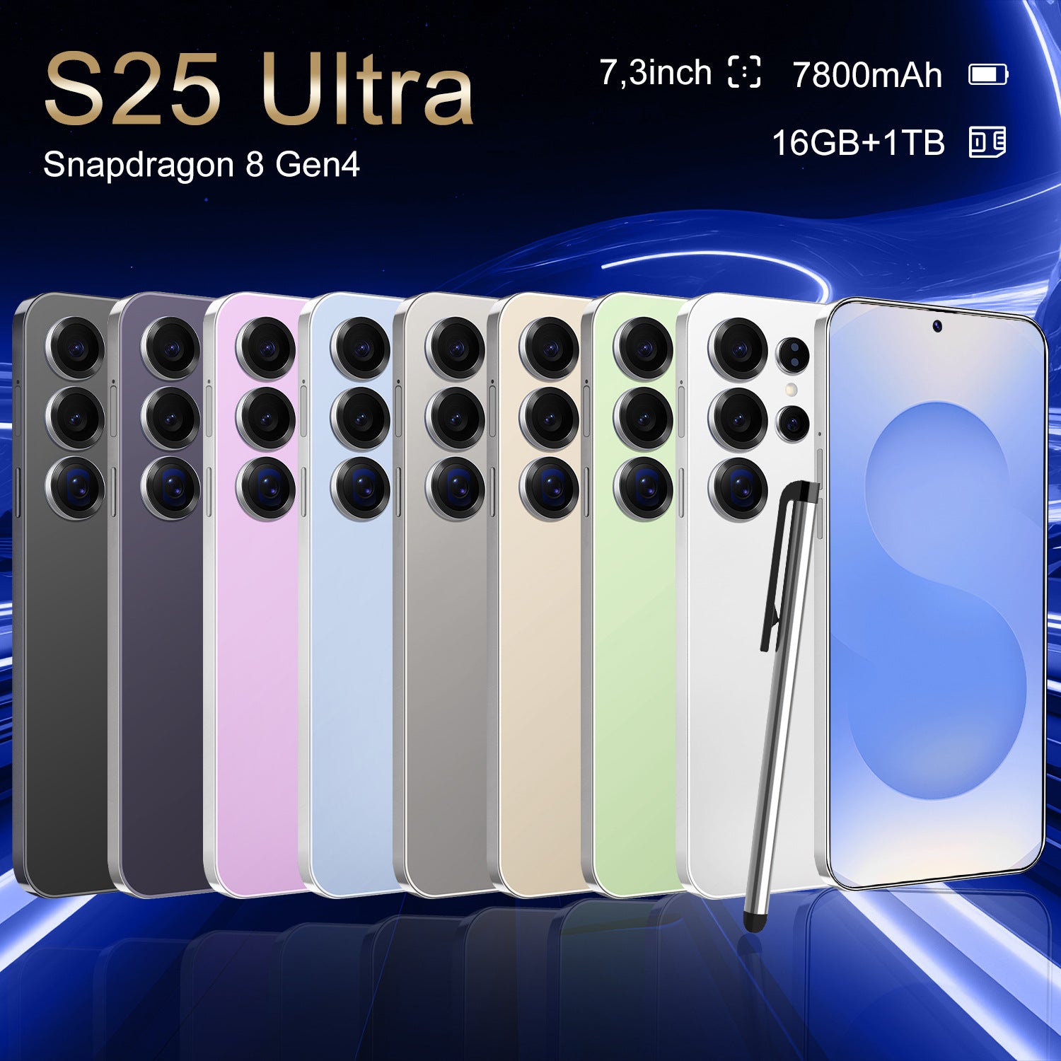 S25 Ultra Mobile Phone External Pen Large Screen Android15New Hot-Selling Bestseller5G Smartphone