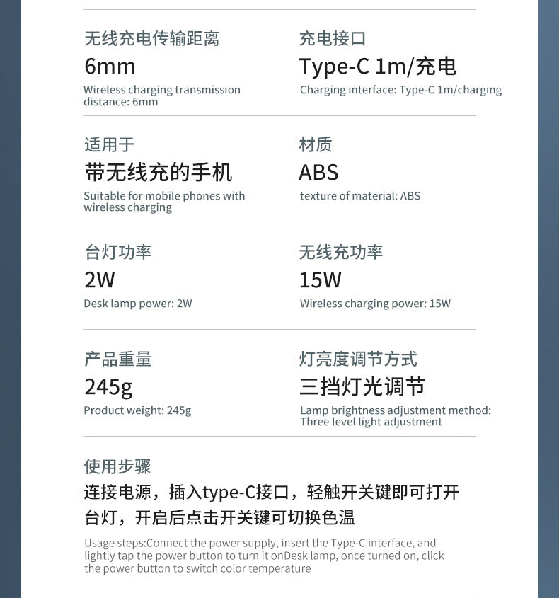 Creative desk lamp for students, eye protection, dormitory study led Reading lamp rechargeable and plug-in dual-use night light wholesale factory